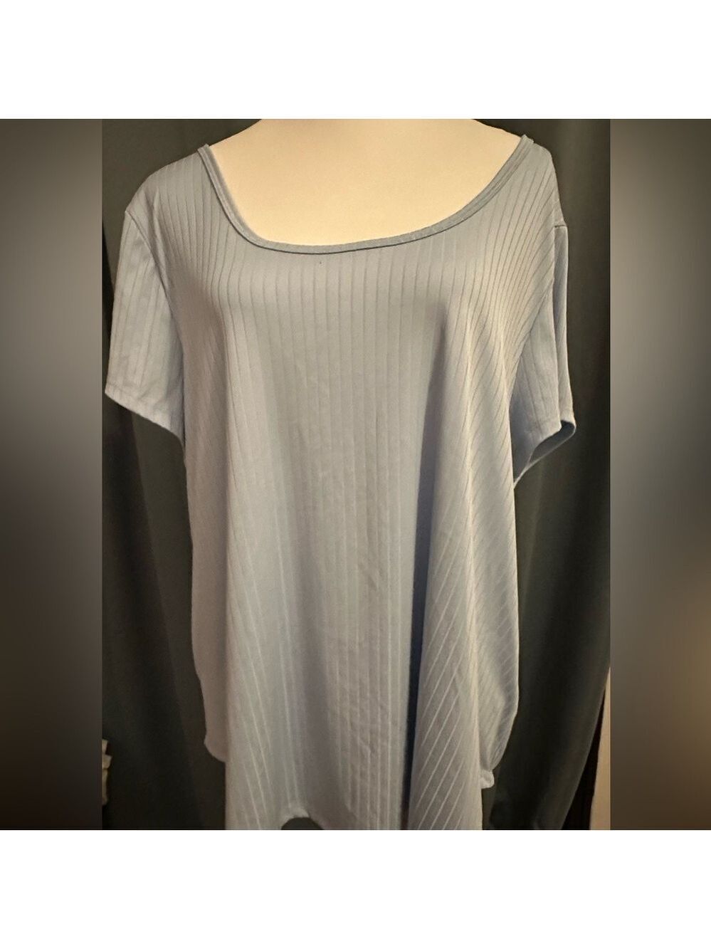 Full Circle Trends Blue Blouse size 3X criss cross straps polyester and spandex